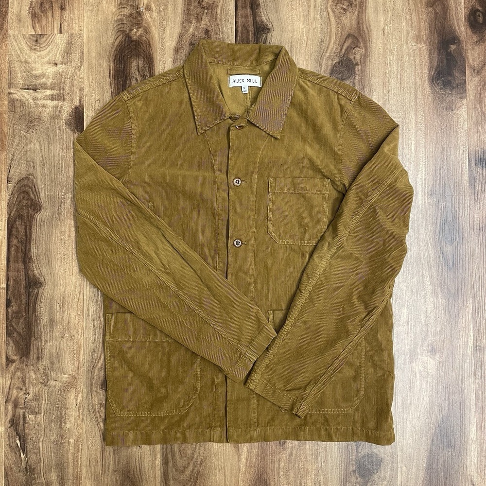 Alex Mill Corduroy Work Jacket Lightweight Shacket Medium Mens Brown Huckberry